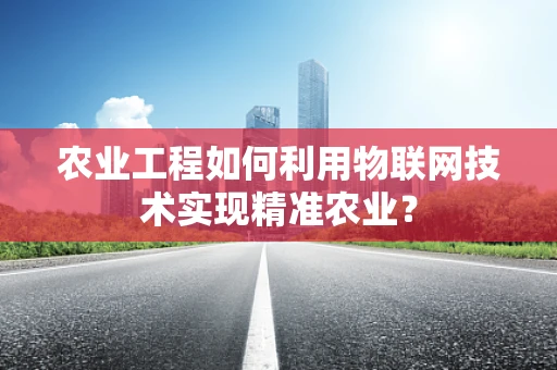 农业工程如何利用物联网技术实现精准农业？