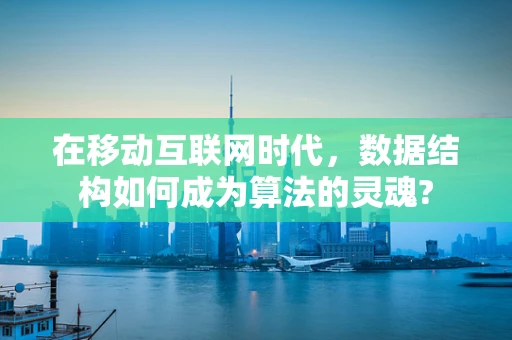 在移动互联网时代，数据结构如何成为算法的灵魂?