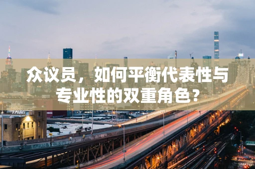 众议员，如何平衡代表性与专业性的双重角色？