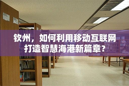钦州，如何利用移动互联网打造智慧海港新篇章？