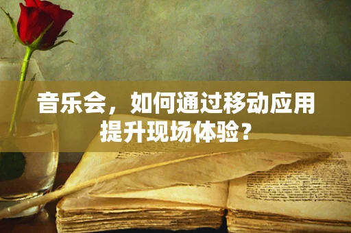 音乐会，如何通过移动应用提升现场体验？