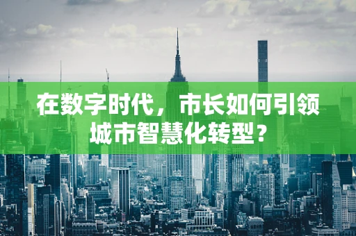 在数字时代，市长如何引领城市智慧化转型？