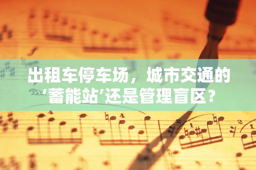 出租车停车场，城市交通的‘蓄能站’还是管理盲区？
