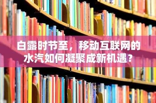 白露时节至，移动互联网的水汽如何凝聚成新机遇？