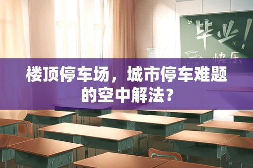 楼顶停车场，城市停车难题的空中解法？