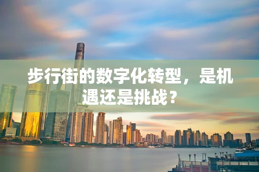 步行街的数字化转型，是机遇还是挑战？
