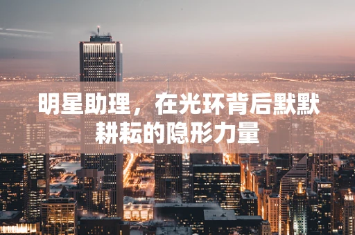 明星助理，在光环背后默默耕耘的隐形力量