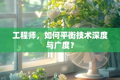 工程师，如何平衡技术深度与广度？