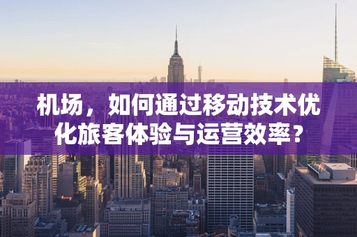 机场，如何通过移动技术优化旅客体验与运营效率？