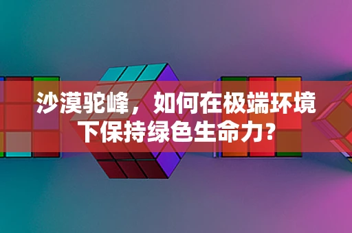 沙漠驼峰，如何在极端环境下保持绿色生命力？