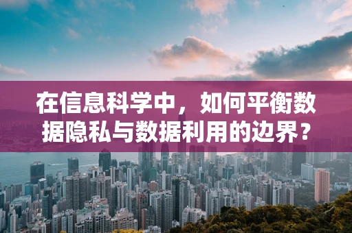 在信息科学中，如何平衡数据隐私与数据利用的边界？