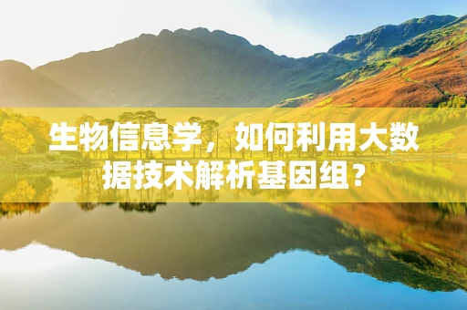 生物信息学，如何利用大数据技术解析基因组？