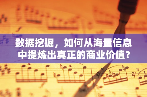 数据挖掘，如何从海量信息中提炼出真正的商业价值？