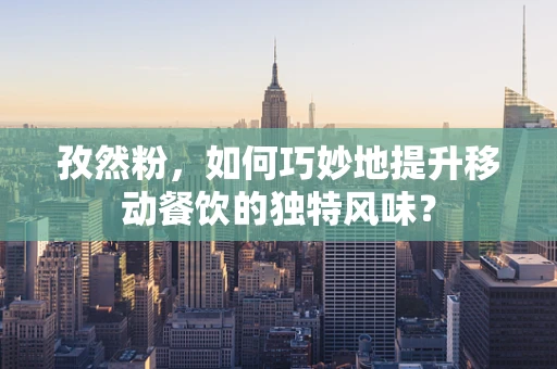 孜然粉，如何巧妙地提升移动餐饮的独特风味？