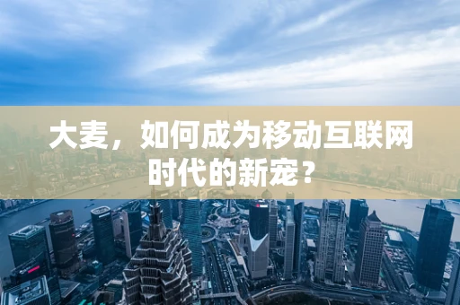 大麦，如何成为移动互联网时代的新宠？