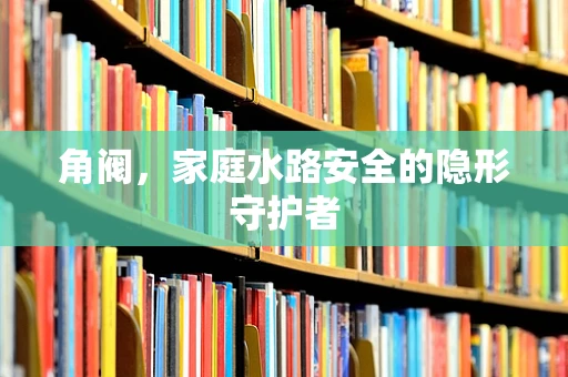 角阀，家庭水路安全的隐形守护者
