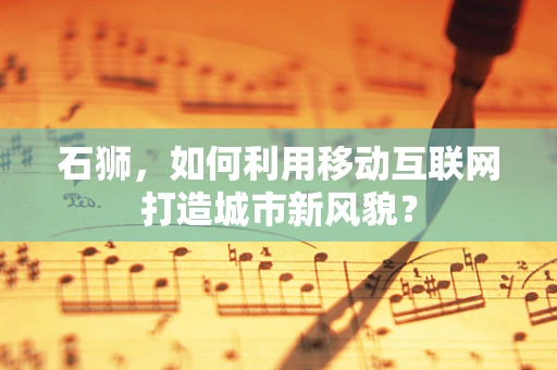 石狮，如何利用移动互联网打造城市新风貌？