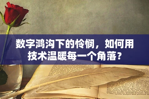 数字鸿沟下的怜悯，如何用技术温暖每一个角落？