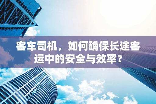 客车司机，如何确保长途客运中的安全与效率？