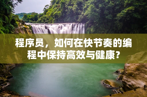 程序员，如何在快节奏的编程中保持高效与健康？