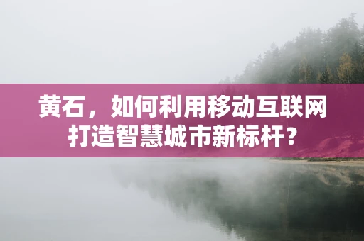 黄石，如何利用移动互联网打造智慧城市新标杆？