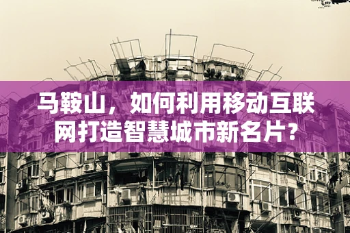 马鞍山，如何利用移动互联网打造智慧城市新名片？