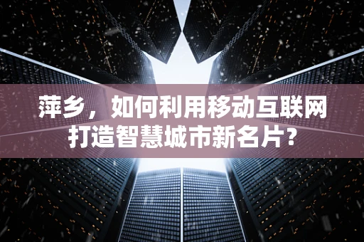 萍乡，如何利用移动互联网打造智慧城市新名片？