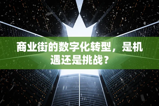 商业街的数字化转型，是机遇还是挑战？
