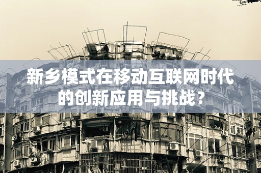 新乡模式在移动互联网时代的创新应用与挑战？