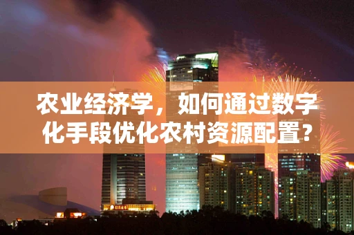 农业经济学，如何通过数字化手段优化农村资源配置？