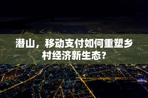 潜山，移动支付如何重塑乡村经济新生态？