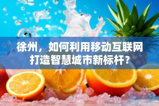 徐州，如何利用移动互联网打造智慧城市新标杆？