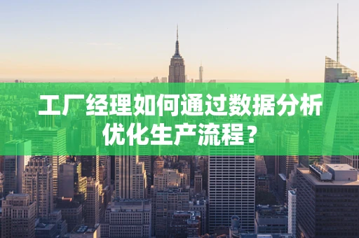 工厂经理如何通过数据分析优化生产流程？
