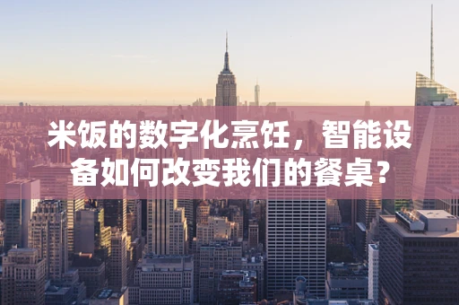 米饭的数字化烹饪，智能设备如何改变我们的餐桌？