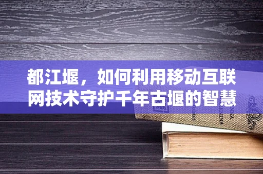 都江堰，如何利用移动互联网技术守护千年古堰的智慧？
