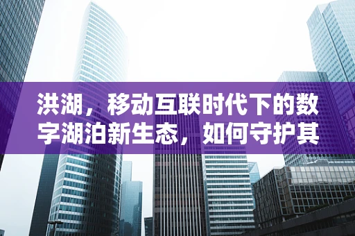 洪湖，移动互联时代下的数字湖泊新生态，如何守护其绿色未来？