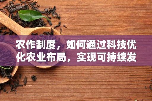农作制度，如何通过科技优化农业布局，实现可持续发展？