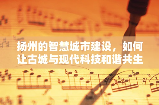 扬州的智慧城市建设，如何让古城与现代科技和谐共生？
