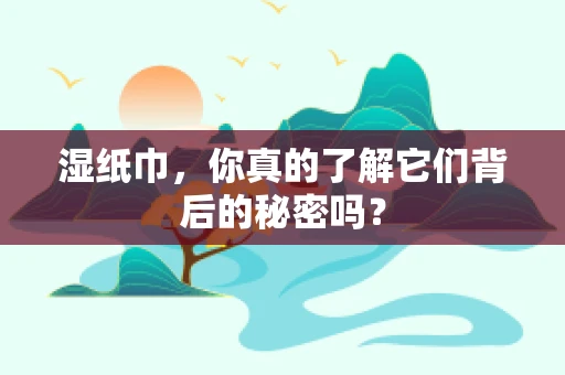 湿纸巾，你真的了解它们背后的秘密吗？
