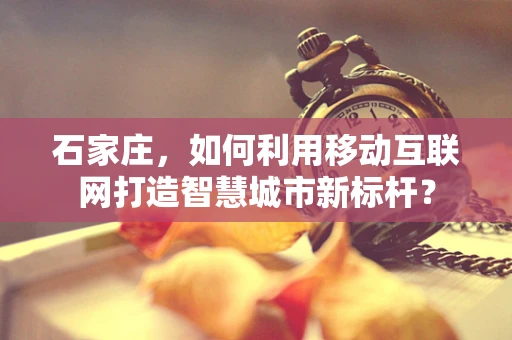 石家庄，如何利用移动互联网打造智慧城市新标杆？
