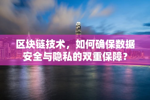 区块链技术，如何确保数据安全与隐私的双重保障？
