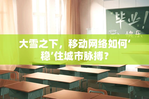 大雪之下，移动网络如何‘稳’住城市脉搏？