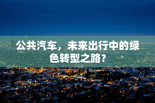 公共汽车，未来出行中的绿色转型之路？