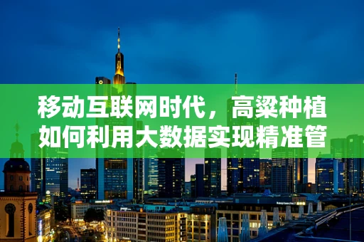 移动互联网时代，高粱种植如何利用大数据实现精准管理？