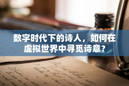 数字时代下的诗人，如何在虚拟世界中寻觅诗意？