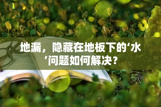 地漏，隐藏在地板下的‘水’问题如何解决？