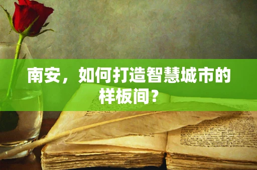 南安，如何打造智慧城市的样板间？