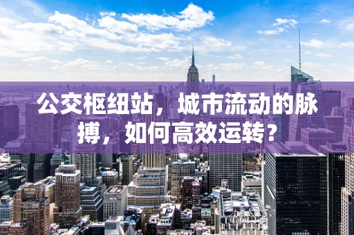公交枢纽站，城市流动的脉搏，如何高效运转？
