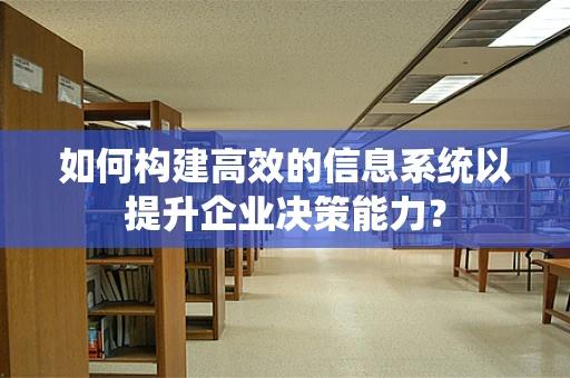 如何构建高效的信息系统以提升企业决策能力？