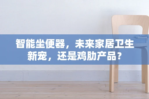 智能坐便器，未来家居卫生新宠，还是鸡肋产品？